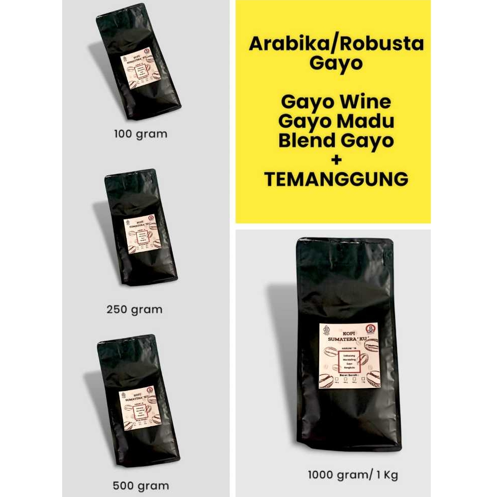 

Kopi Arabika/Robusta Gayo blend 1 Kg