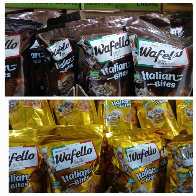 

Wafer Wafello Italian Bites Pouch Isi 24Pcs