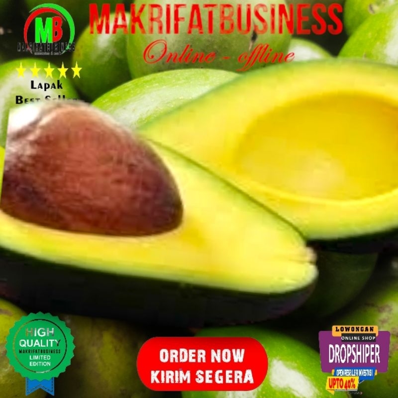 

MAKRIFATBUSINESS Paket 10 Kg Buah APUKAT MIKI MENTEGA Kwalitas Grad A Super Langsung Petik Pohon