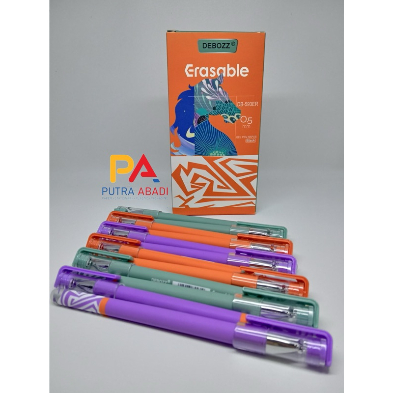 

12 Pcs Pen Gel Debozz Erasable DB-590ER DB-593ER pen bisa dihapus