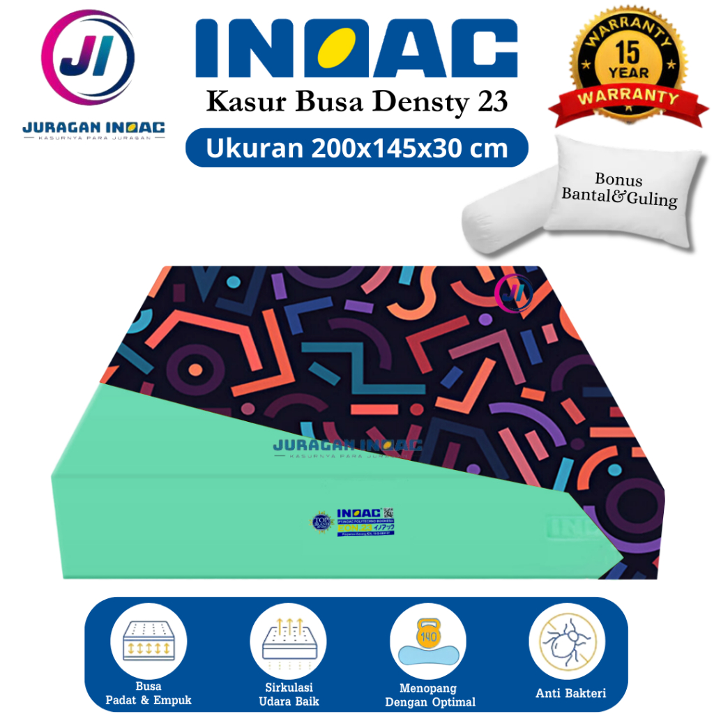[ 200x145x30 ] Kasur Busa Inoac No 3 Murah Tebal 30 cm Garansi 20 Tahun Original