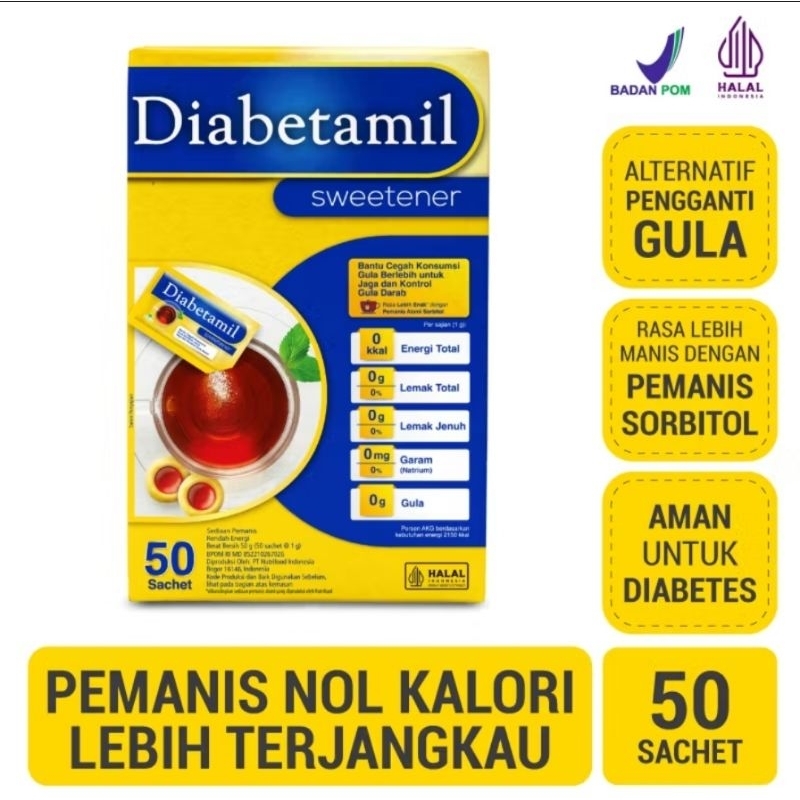 

Diabetamil Sweetener 50 Sachet (Promo)
