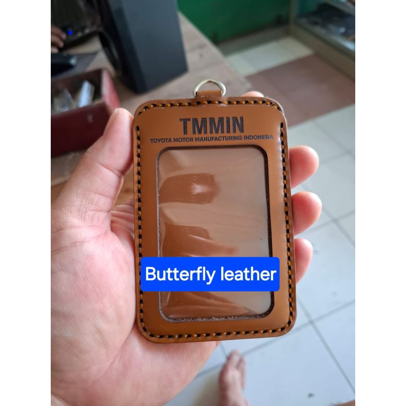 

Lanyard kulit sapi asli custom nama dan logo gratis name tag kulit / id card kulit