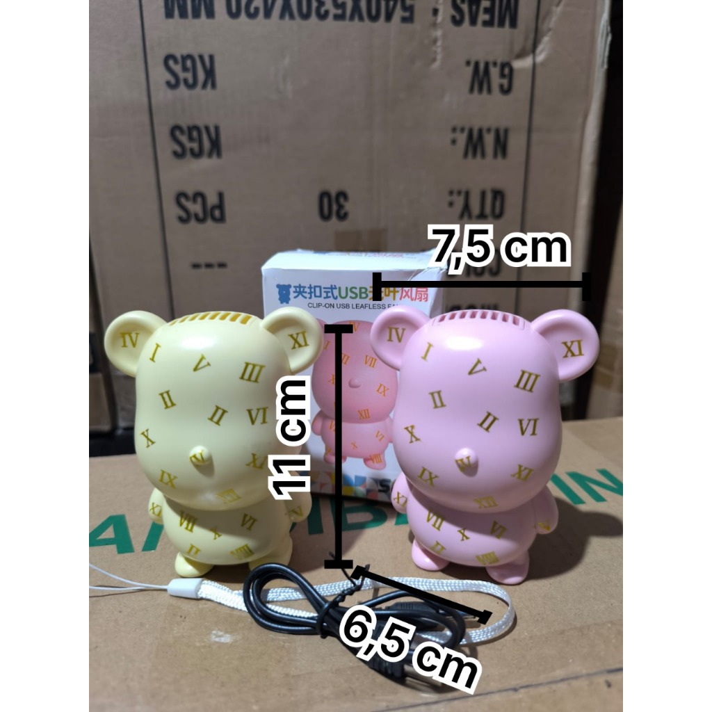 Kipas karakter beruang JQK3A / Kipas lucu / Kipas mini