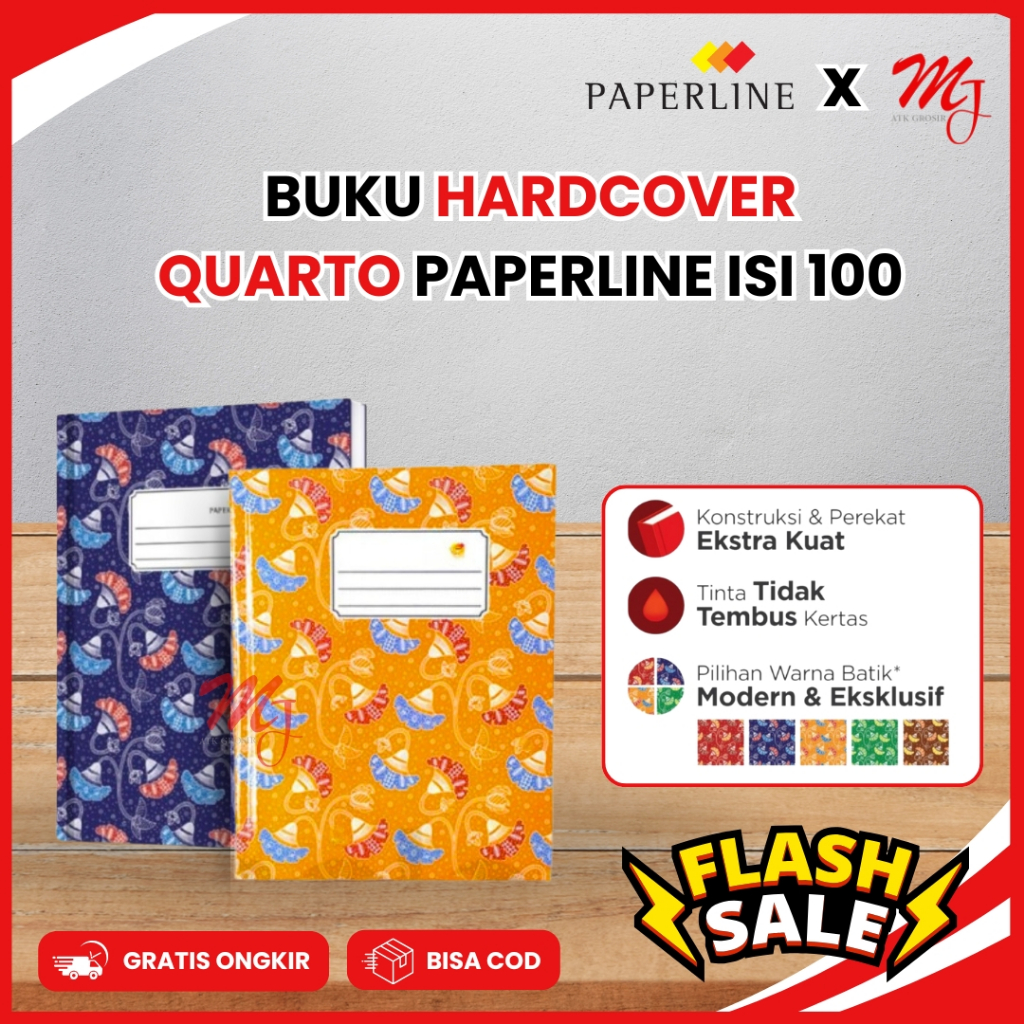 

(5 PCS) Buku Hard Cover / Buku Hard Case f5 100 Lembar Quarto Paperline