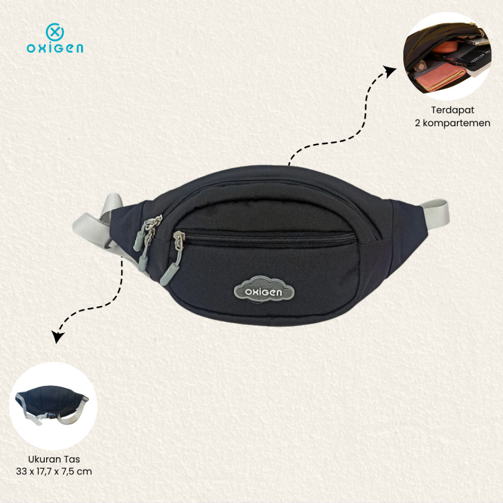 Oxigen Deva Tas Pinggang Wanita Polyester Waist Bag Modern dan Stylish