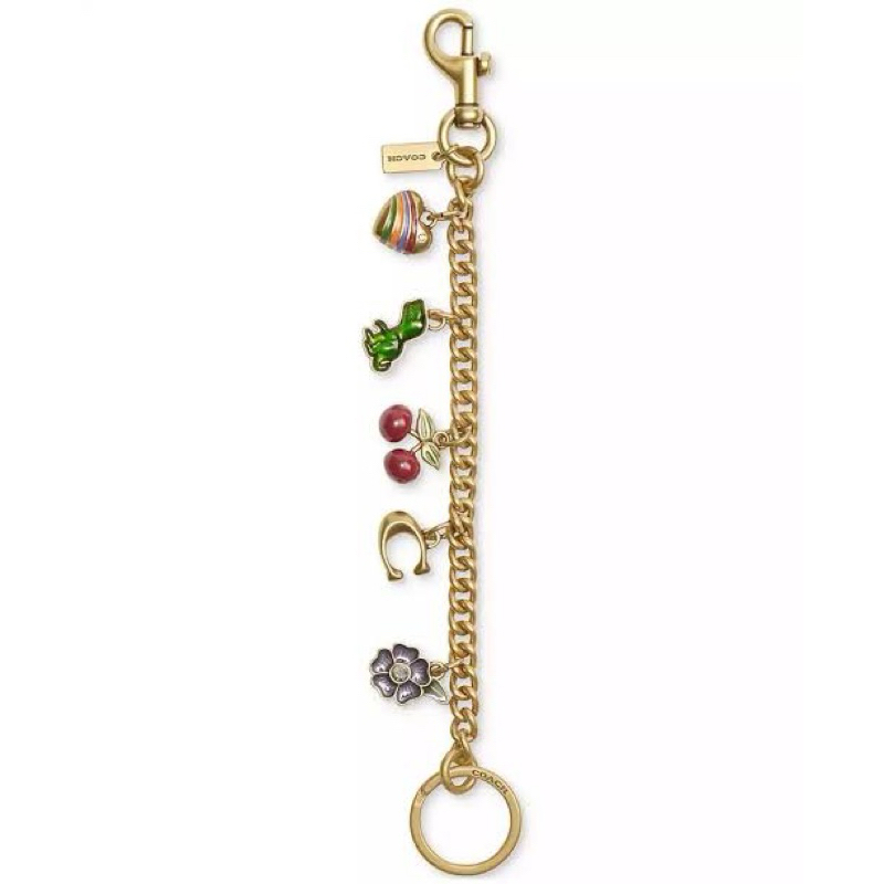 [ORIGINAL 100%] Coach Motif Chain Bag Charm Extender - Cherry Dino