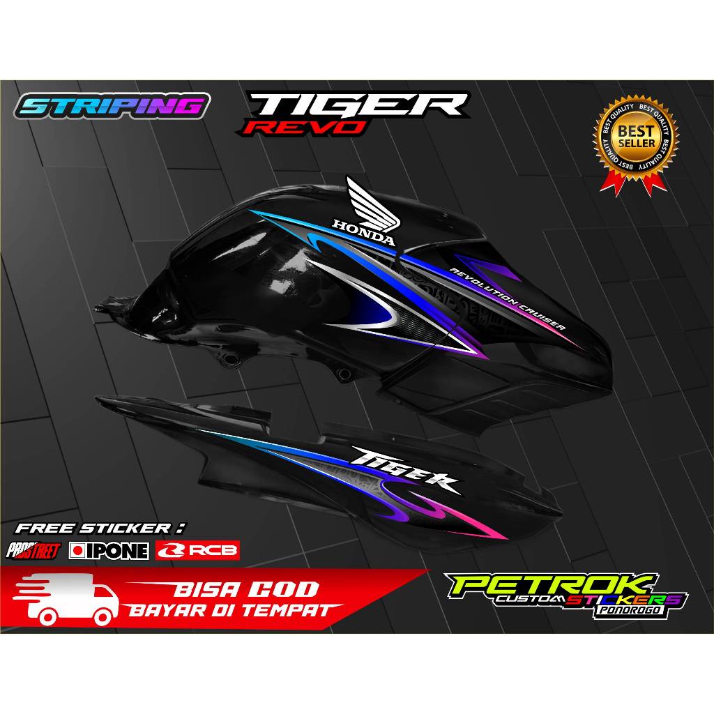Striping Variasi Tiger Revo / Striping Stiker Herex Honda Tiger