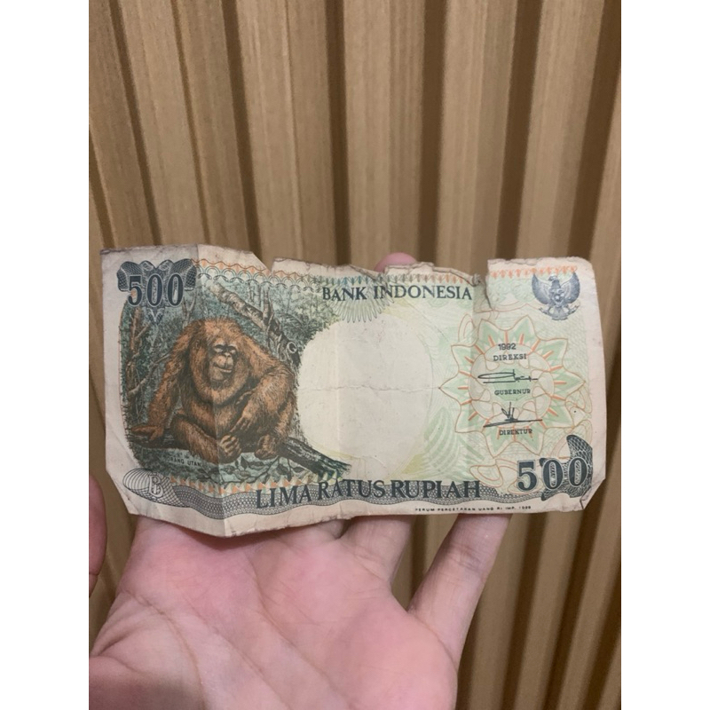 UANG KERTAS 500 RUPIAH ASLI JADUL BANK INDONESIA UANG ANTIK TAHUN 1992