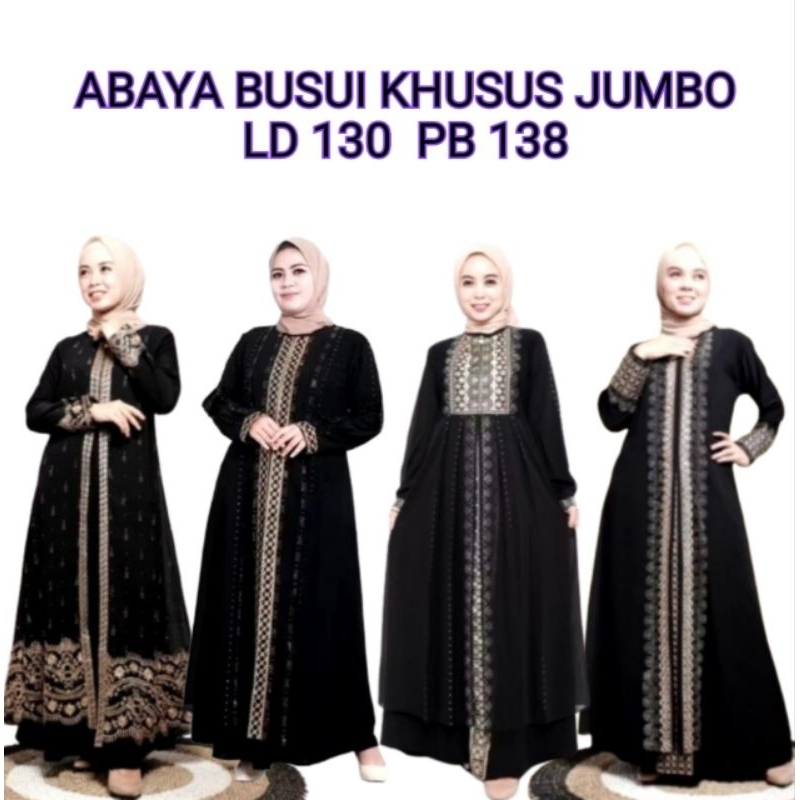 Abaya Turkey Hitam  Busui Husus Jumbo Terbaru Mewah Cantik Elegan Abaya Husus Jumbo
