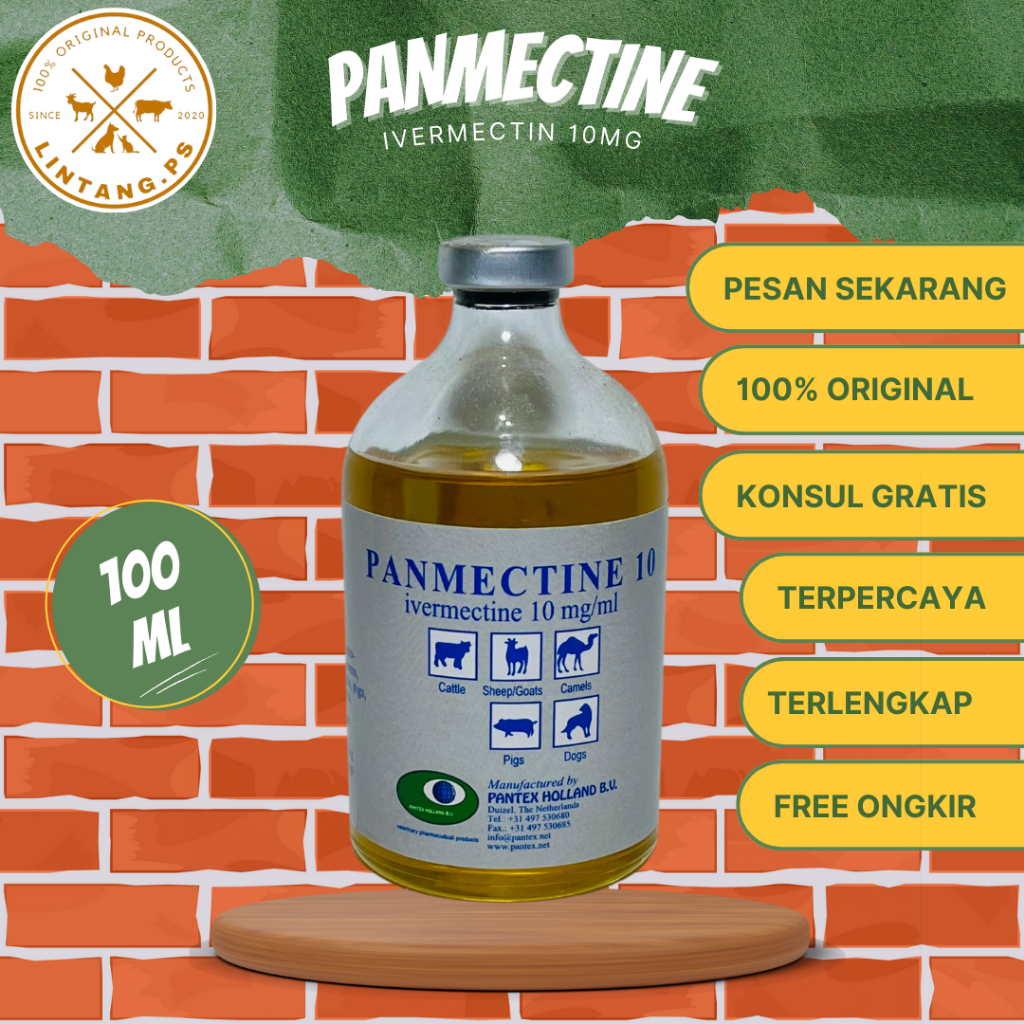 Pancemectin Ivermectin 100ml - Ivermectin 10% - Pancemectin Holland - Obat Injek - Ivermectin Obat I