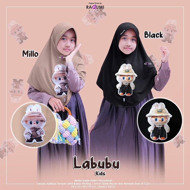 LABUBU KIDS/HIJAB ANAK LABUBU VIRAL//HIJAB ANAK JERSEY//ORIGINAL RAQUMI HIJAB