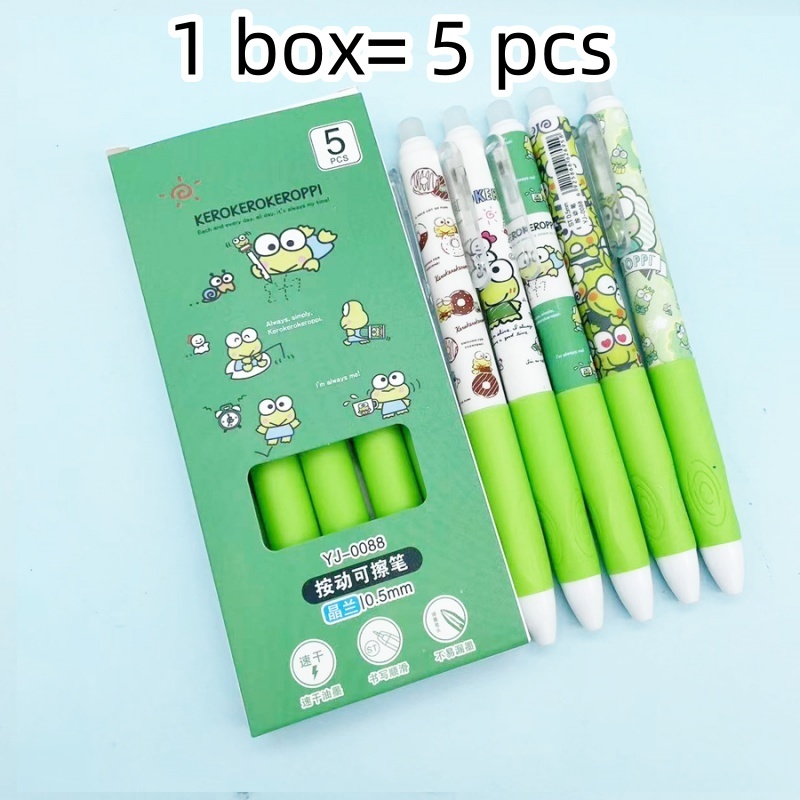 

Set Pulpen Pen Gel 0,5 Tinta Biru Motif Keroppi Sanrio Eraseable alat tulis kantor sekolah kuliah karakter komik keren Anime koleksi ATK5