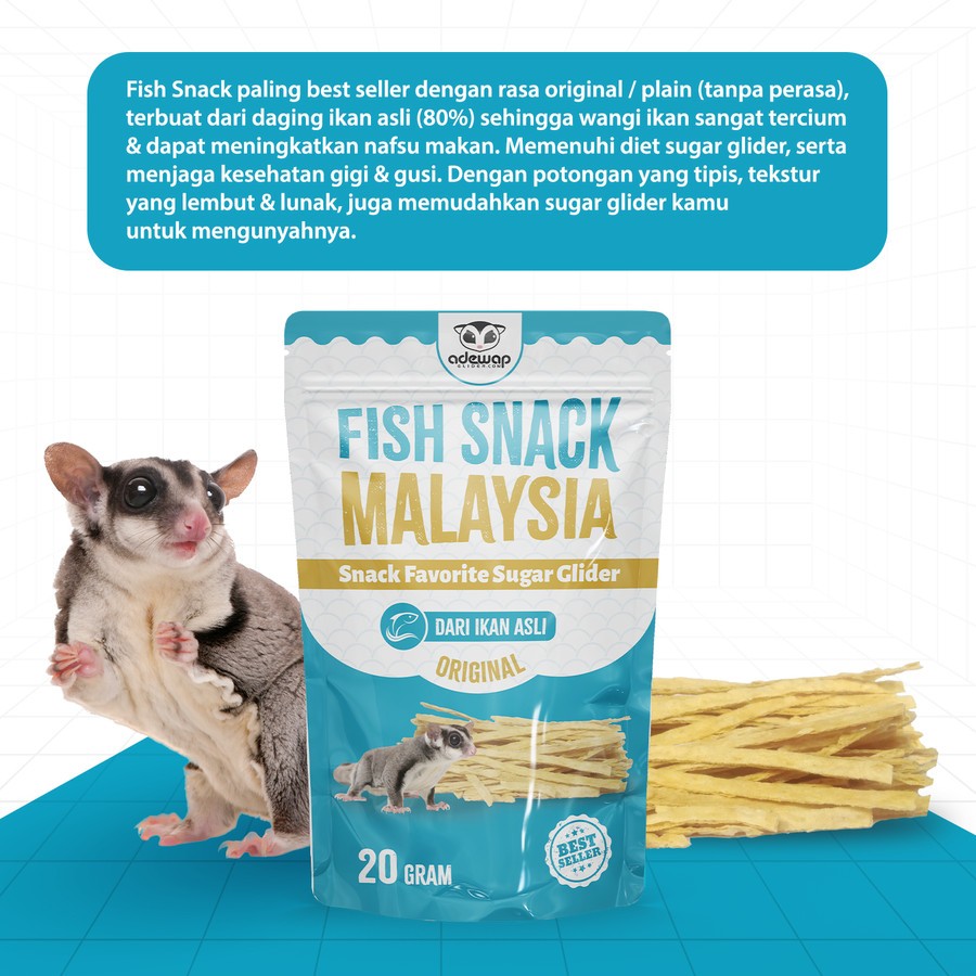 ADEWAP GLIDER Paket Fish Snack Malaysia - 3Pcs