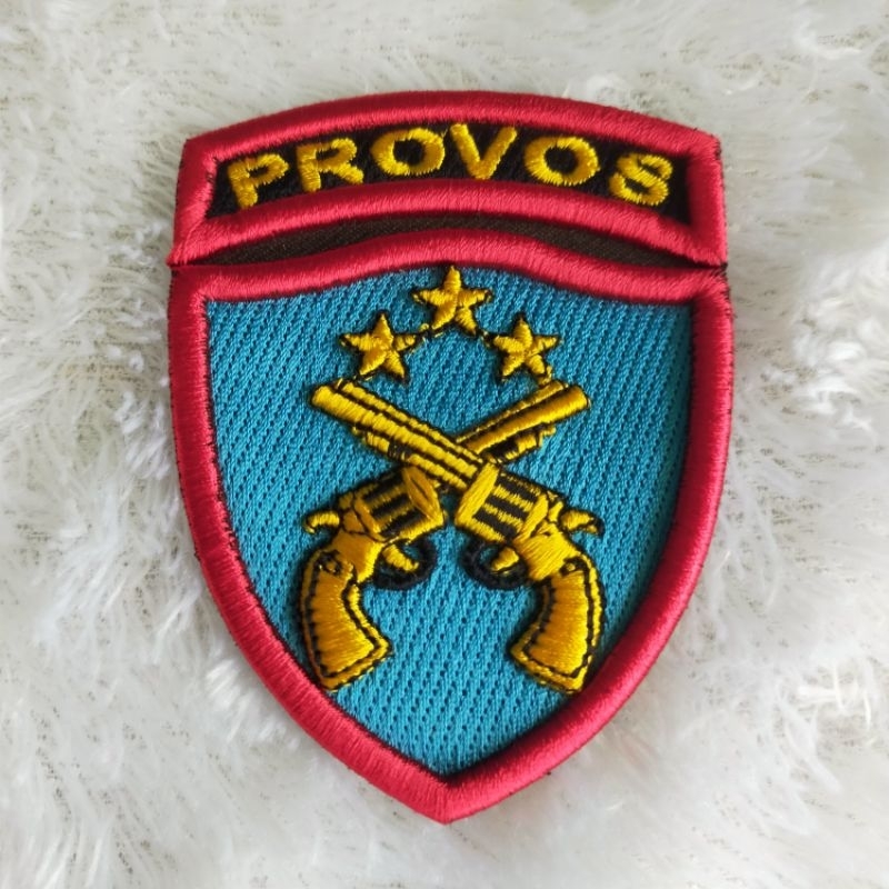 logo provos polri bordir timbul 3D