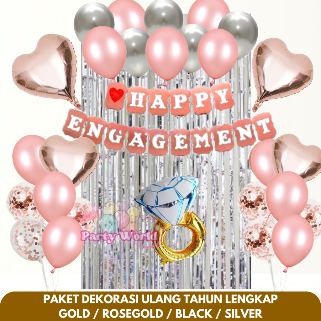 Paket Dekorasi Balon Engagement / Tunangan Lamaran