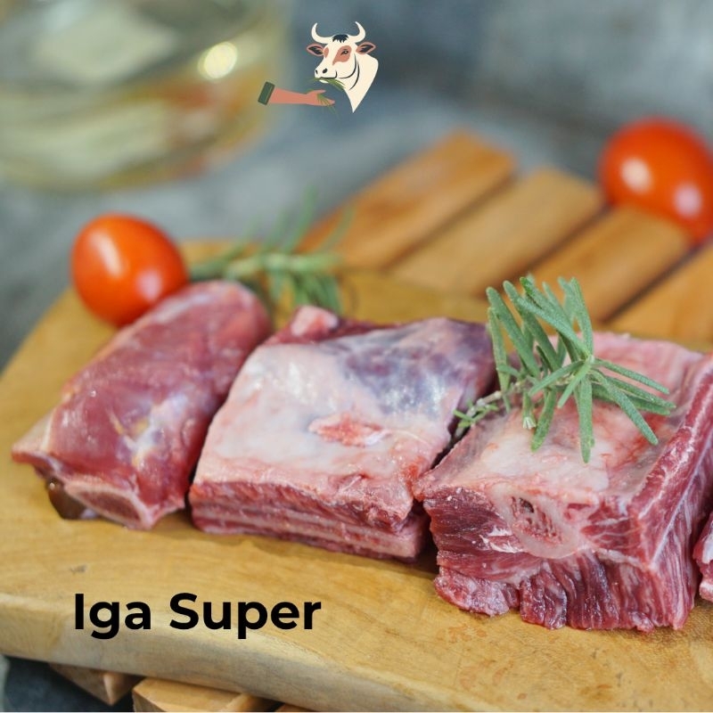 

Tulang Sapi Iga Super / Short Ribs - Grass Fed / Organik / Sapi Lokal - Wahyu Beef / Nora Healthy Food