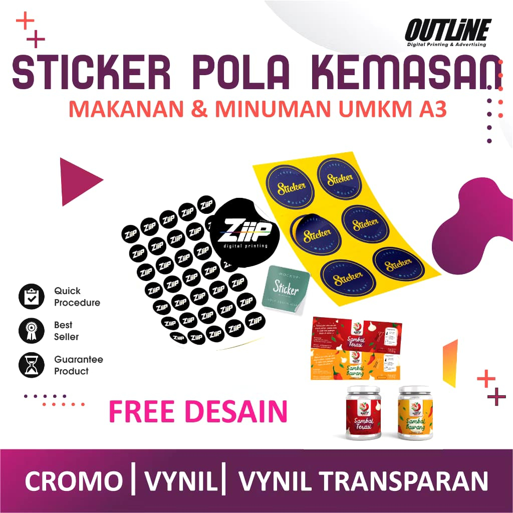 

( PRE ORDER) STICKER LABEL KEMASAN MAKANAN & MINUMAN UMKM
