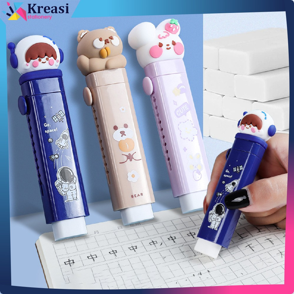 

Mechanical Eraser Free 2PCS Refill Karakter Kartun 3D / Penghapus Pensil Anak Sliding Eraser / Perlengkapan Sekolah Anak Import Kreasi Stationery A78