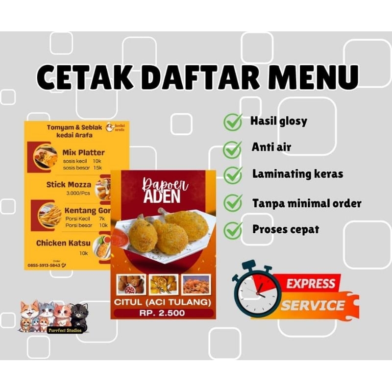 

CETAK DAFTAR MENU LAMINATING/PRINT MENU