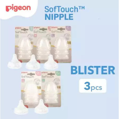 ❤ GB ❤ Pigeon Baby Nipple Wide neck peristalic plus soft touch | Dot wideneck Softouch Ukuran S, M, 