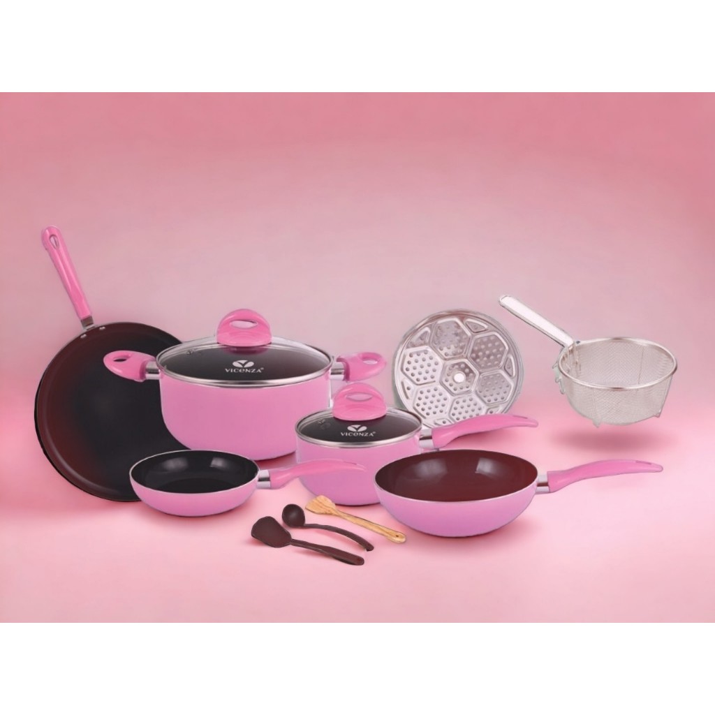 Set Peralatan Masak V712 / Set Panci Teflon / Set Penggorengan / Original Vicenza