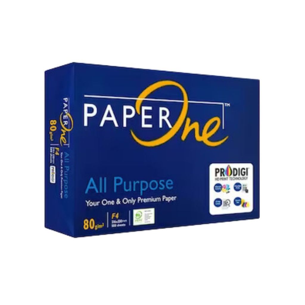 

PaperOne Kertas F4 80gr All Purpose 1rim (500 lembar) Kertas HVS