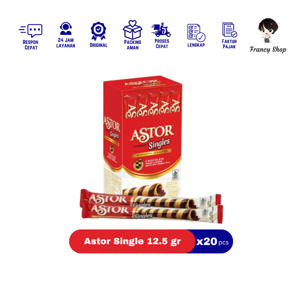 

Astor Single Chocolate 1 BOX 12.5 gr x 20 pcs