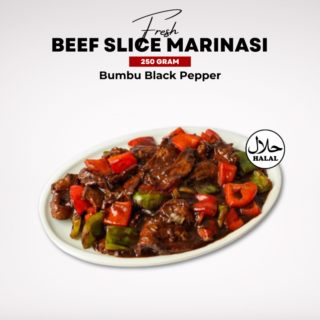 

Daging Slice Marinasi Black Pepper Halal 250gr Tangerang