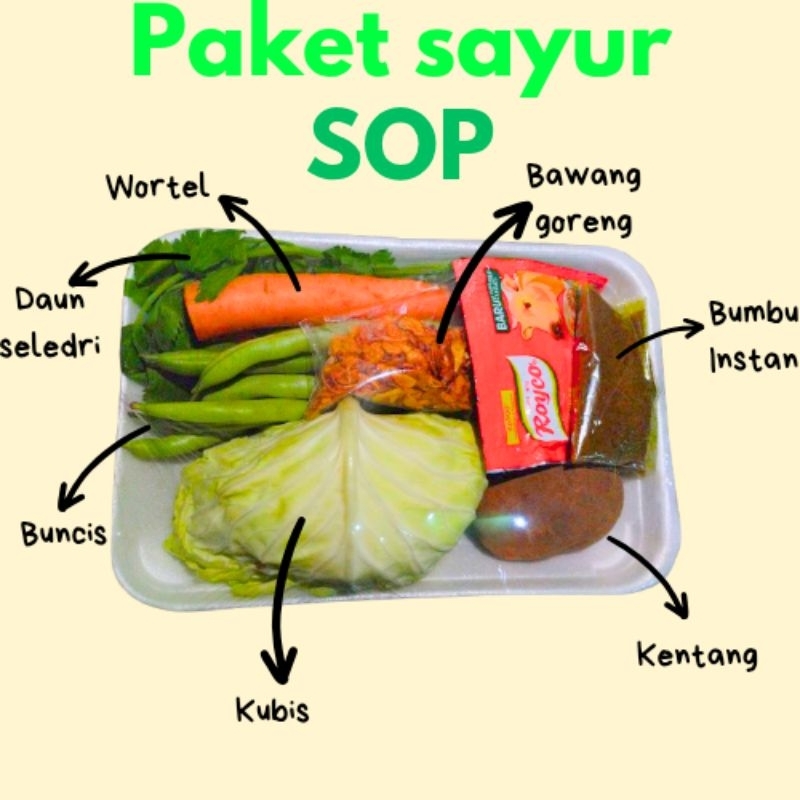 

paket sayur sop lengkap siap masak/ paket sayur sop praktis