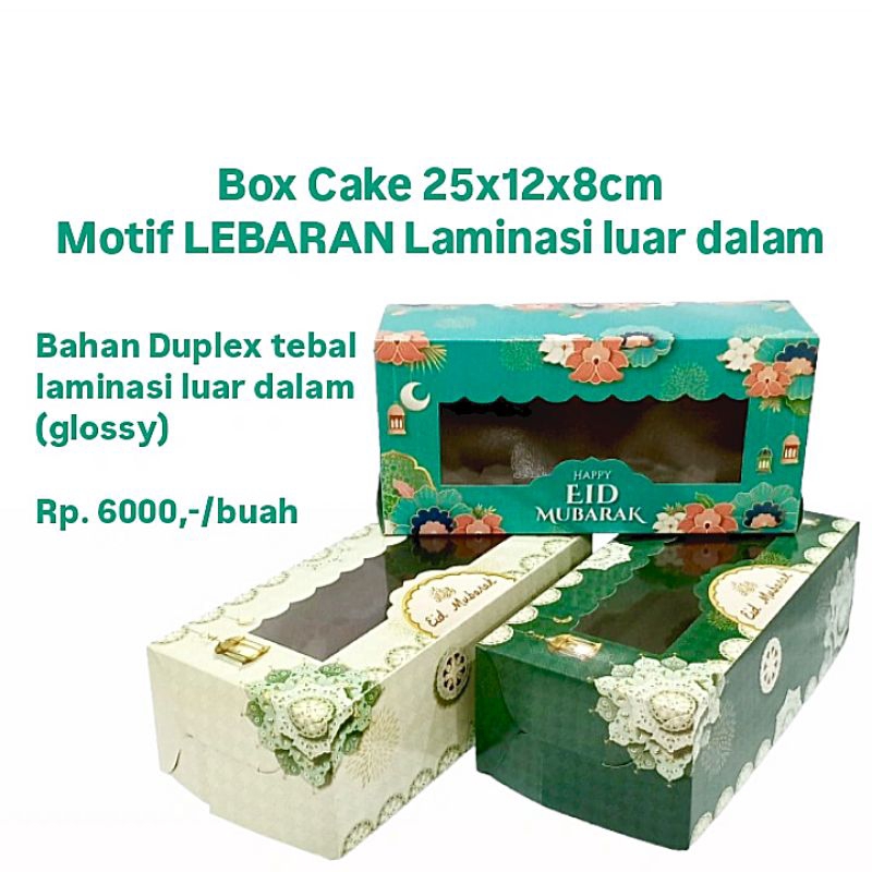 

Box Cake 25x12x8cm Motif LEBARAN Laminasi luar dalam cocok untuk bolu gulung lapis marmer banana cake dll
