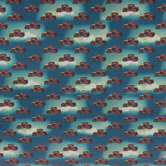 Katun Shirting Green Motif Truck