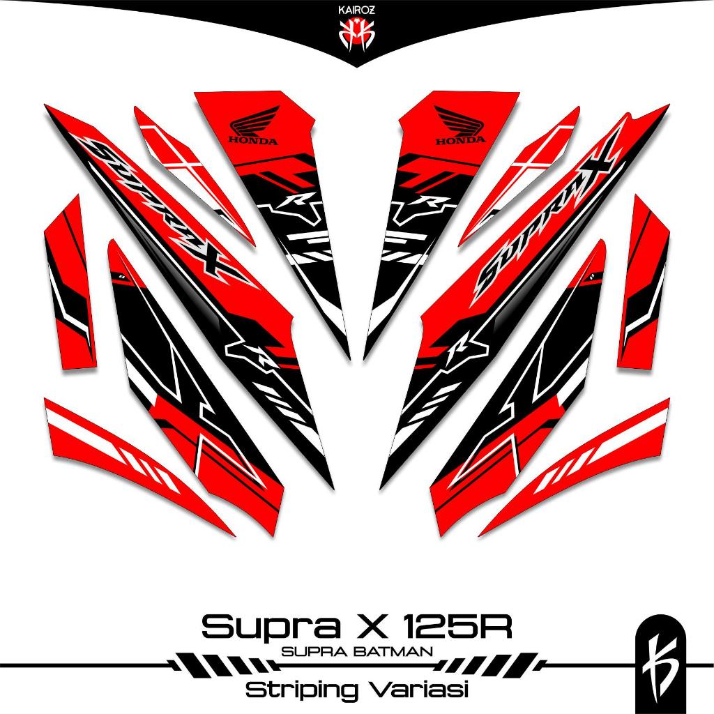 STRIPING SUPRA X 125 KARBU SKU 30 BATMAN STICKER STIKER HONDA SUPRA X 125 WAVE 125I SUPRA X 125R
