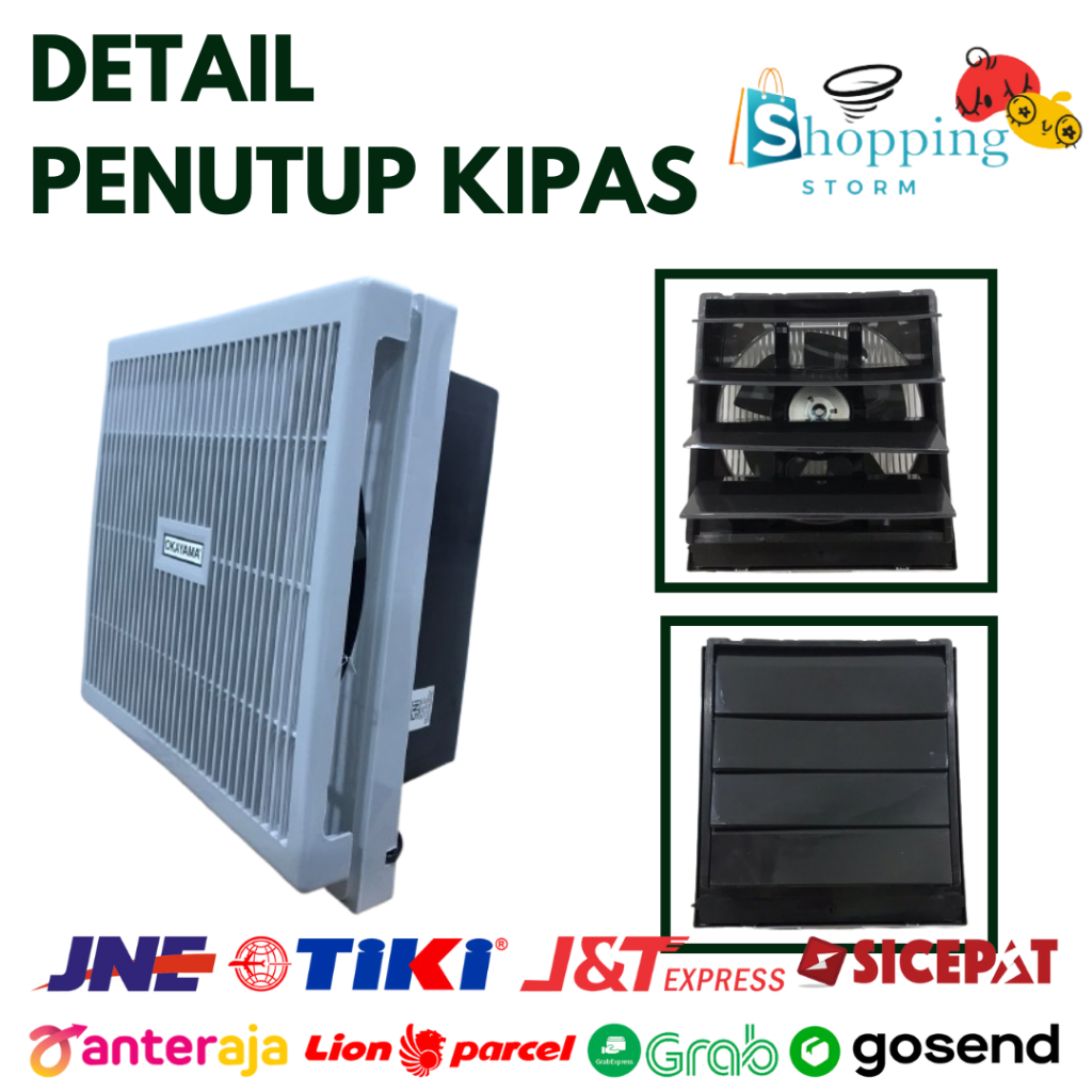 NEW DEALS Exhaust Fan Dinding Blower Angin 10 Inch dan 12 Inch Hexos Penyedot Udara Hexos Dinding