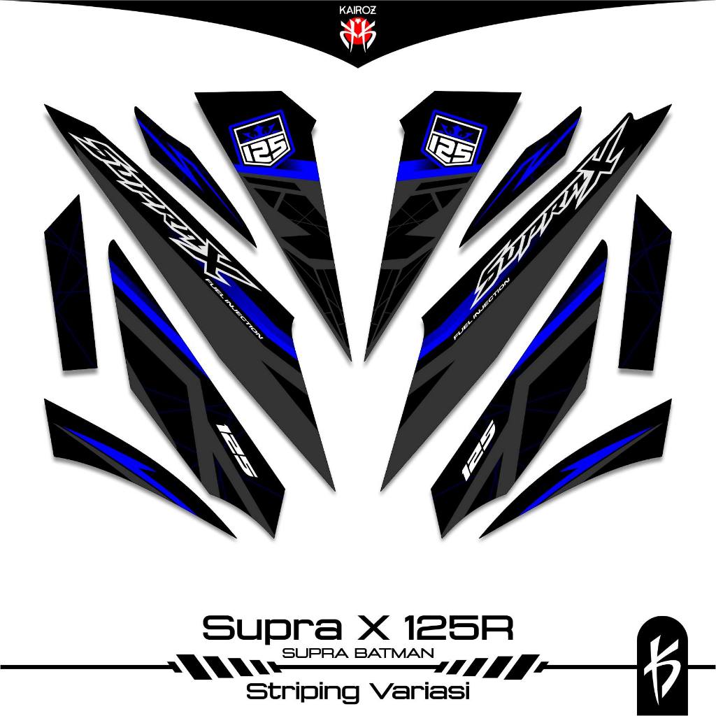 STRIPING SUPRA X 125 KARBU SKU 33 BATMAN STICKER STIKER HONDA SUPRA X 125 WAVE 125I SUPRA X 125R