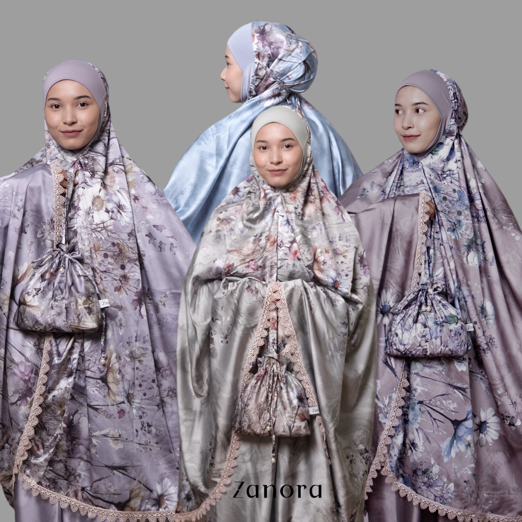 Mukena Dewasa Premium Silk Daily travelling mini pouch serut | Terbaru Sofia series Edisi Lebaran