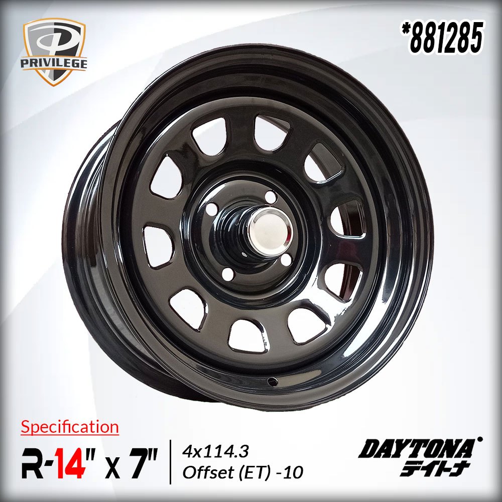 Velg Mobil DAYTONA Ring 14 Lebar 7 Baut PCD 4x114.3 ET -10 (881285)
