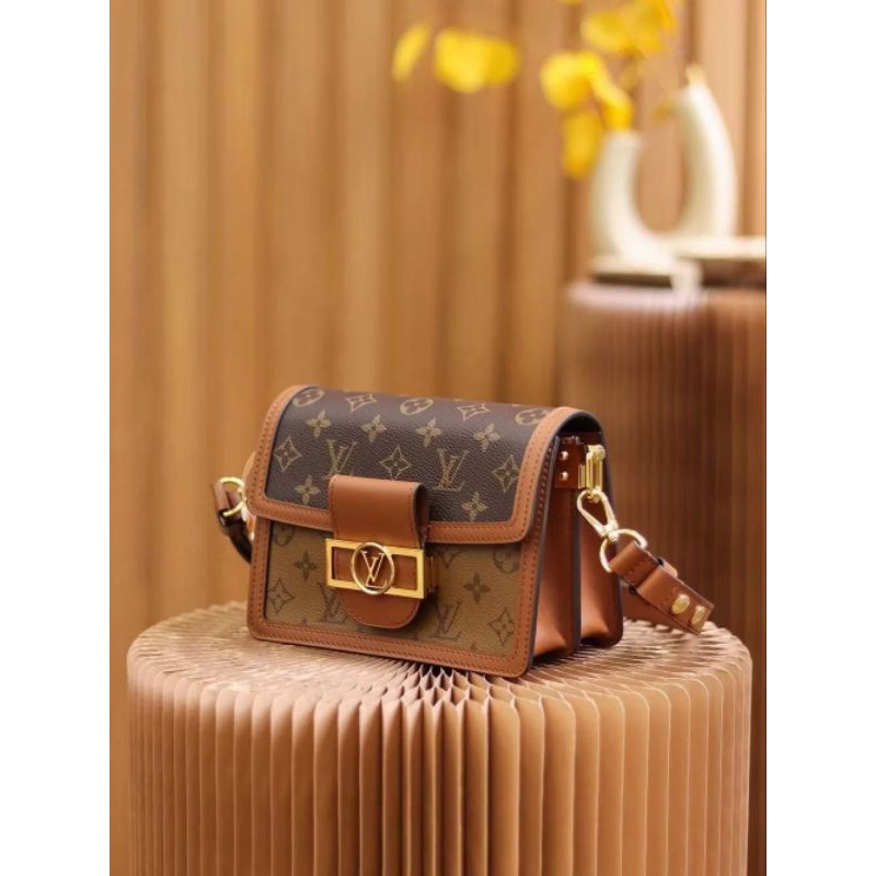 ￼[100% ОRI/Box + dust bag ]  LV Louis Vuitton DAUPHINE Ladies Casual Shoulder Strap Messenger Should