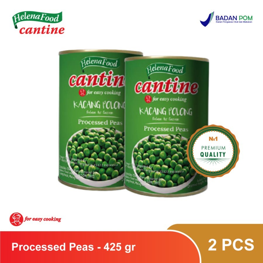 

Kacang Polong kemasan kaleng/Cantine/Processed Peas 425 g - PROMO 2 Psc