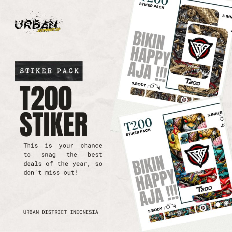 

Sticker / Stiker Label Anti Air T200-DragonStreet by URBAN DISTRICT