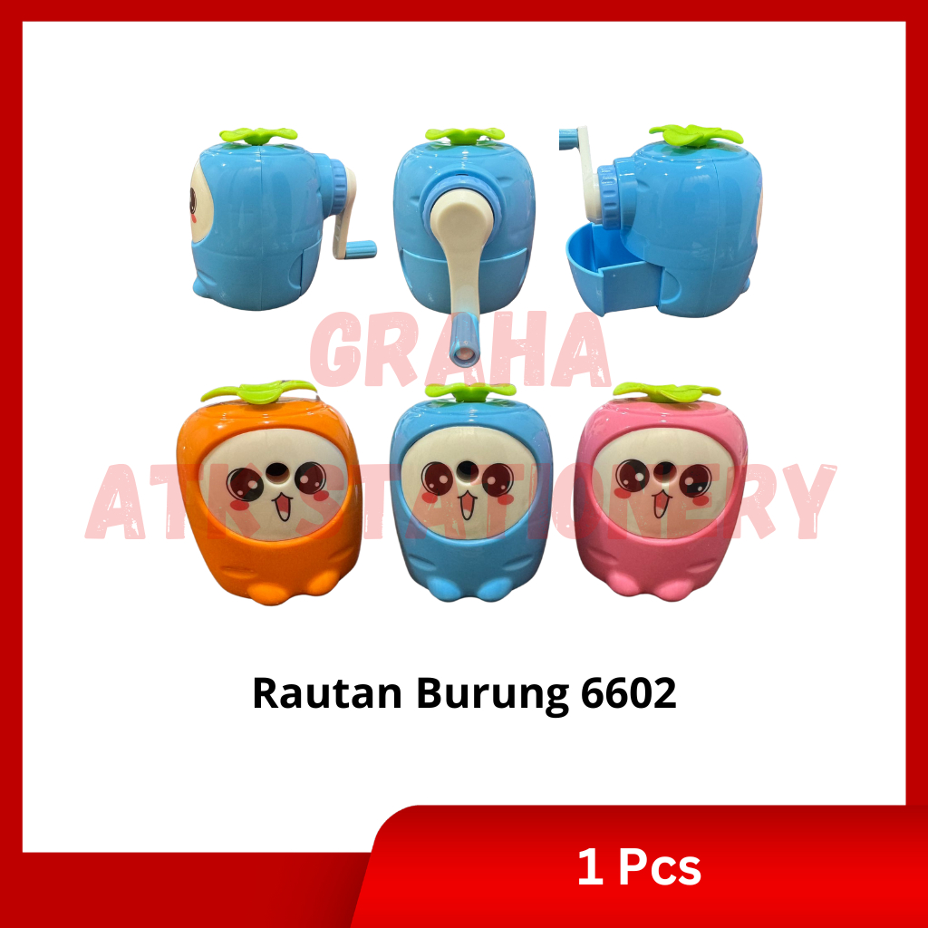 

[1 Pcs] Rautan Putar Burung SKV6602 / Serutan Pensil / Sharpener Pensil Putar Burung SKV6602 Murah
