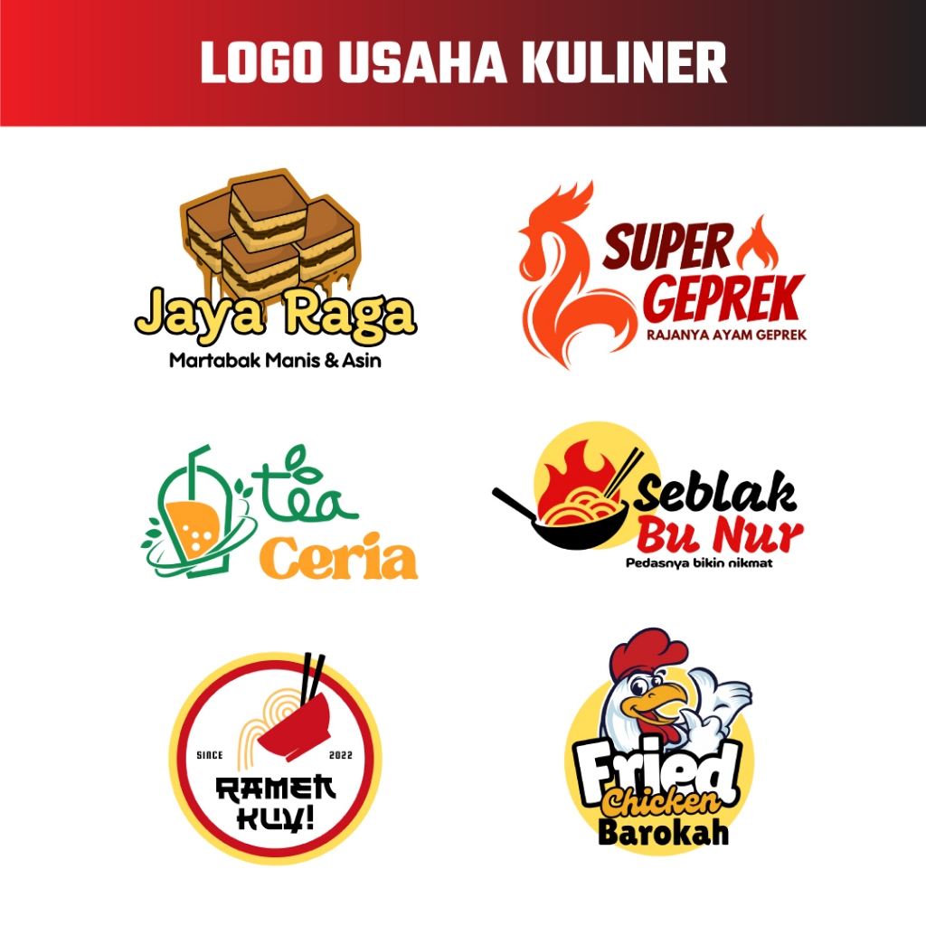 Jasa desain logo UMKM usaha bisnis kuliner otomotif olshop dan lain lainnya