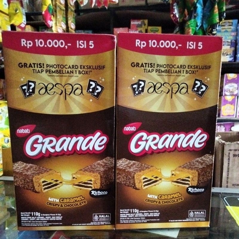 

GRANDE CARAMEL CRISPY & CHOCOLATE 110GR( ISI 5PCS)