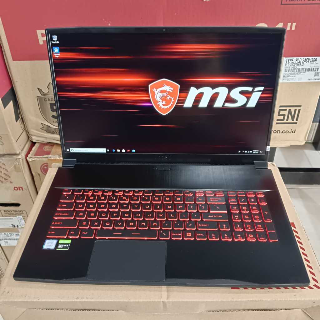 Laptop MSI GF63 Thin 9RCX, Intel Core I7- 9750H, Gen 9Th, ##DualVga: - Nvidia GeForce GTX 1050Ti 4Gb