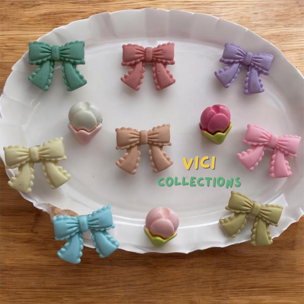 Bros Pin ISI 11 MIX Pin Hijab Pita / Bros Pita dan Bunga / Pin Pita Hijab BK112