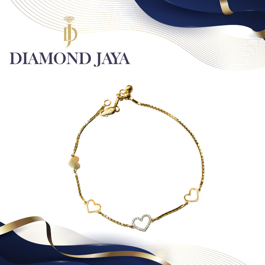 TOKO MAS DIAMOND JAYA - Gelang Emas Asli Emas Gelang Love