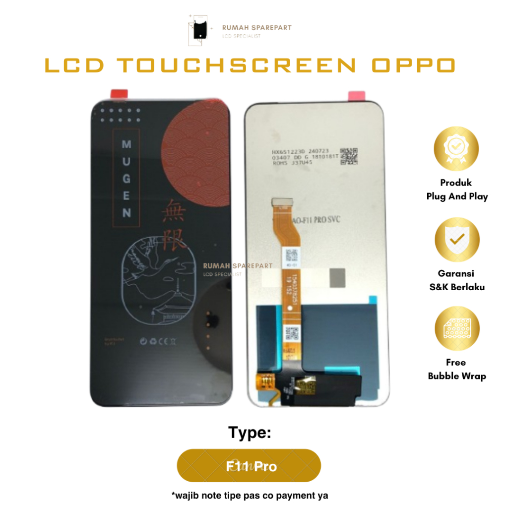 LCD + Touchscreen Oppo F11 Pro Ori Fullset