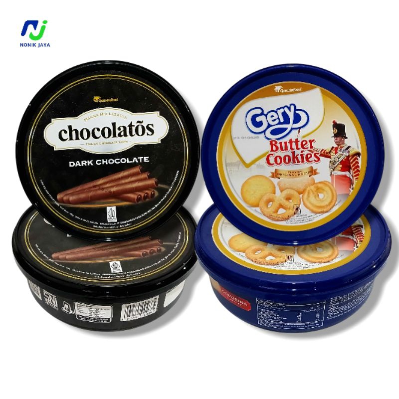 

PAKET LEBARAN GARUDA FOOD ( Gery Butter Cookies 225g & Chocolatos Dark Chocolate 190g ) - FREE CHIKI 1 PCS RANDOM