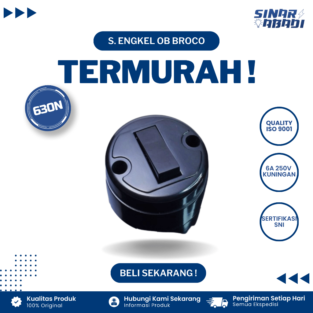 Broco Saklar Engkel OB / Outbow Hitam 630N