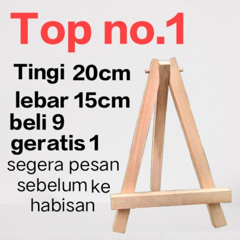 

Mini Easel Stan Pigura Easel Stan Wood Tripod Kayu 20x15cm Holder Mini Penyanga Lukis